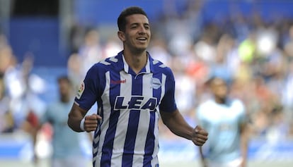 Feddal celebra el segundo gol del Alavés ante el Celta.