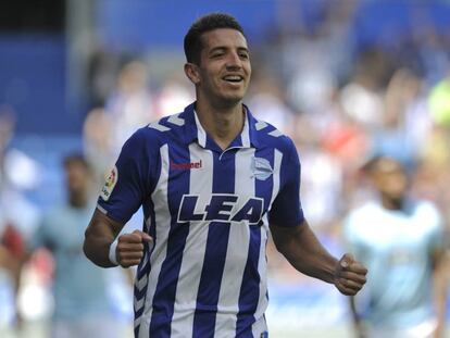 Feddal celebra el segundo gol del Alavés ante el Celta.