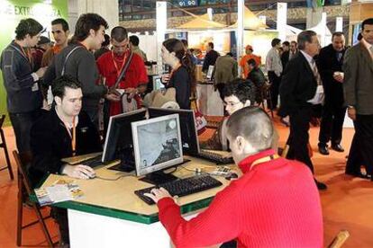 'Linuxeros' durante la Conferencia Internacional de 'Software' Libre, celebrada en Málaga.