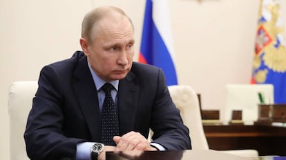 El presidente ruso, Vladímir Putin, en las afueras de Moscú (Rusia), el pasado 28 de marzo.