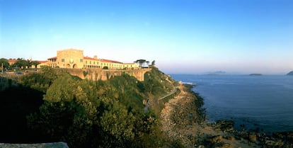 El parador de Baiona (Pontevedra), al sur de las Rías Baixas, en la península de Monterreal.