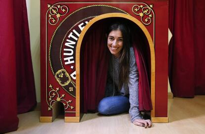 María Ruiz en la Casa-Museo del Ratón Pérez de Madrid, en la calle del Arenal.