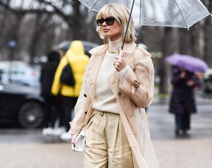 Xenia Adonts en la semana de la moda de París.