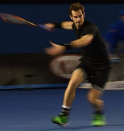 Andy Murray, en el partido contra Tomas Berdych (que acabó ganando).