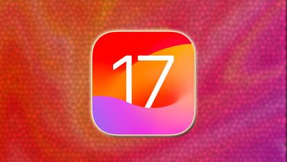 Logo de iOS 17 con fondo