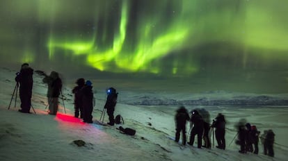 Auroras boreales en Suecia.