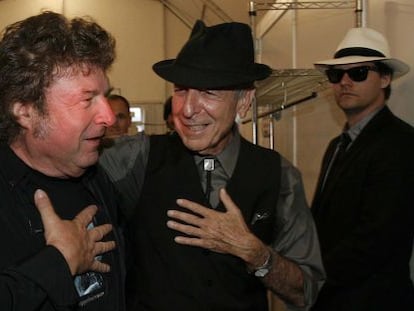 Enrique Morente y Leonard Cohen, en Benicasim en 2008.