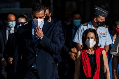 Pedro Sánchez y Margarita Robles, en una imagen de agosto de 2021.