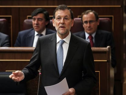 Rajoy, este miércoles durante la sesión de control.