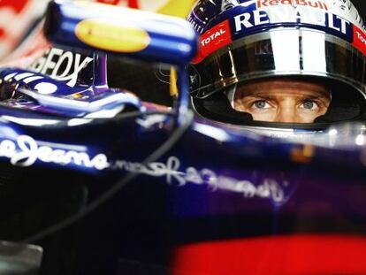 Vettel en el entrenamiento del viernes. 