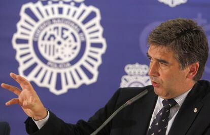 El director general de la Policía, Ignacio Cosidó, durante la presentación de la nueva estructura organizativa del cuerpo.