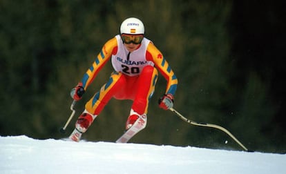 Blanca Fernández Ochoa in competition.