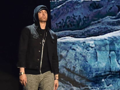 Eminem, en un concierto en Londres en 2017.