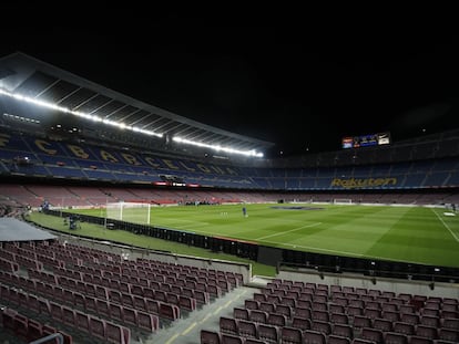 Vista general del Camp Nou antes de un partido ante la Juventus el pasado 13 de diciembre.