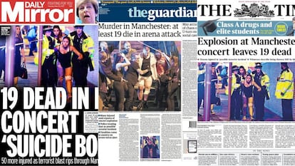 Portadas de este martes de algunos diarios británicos.