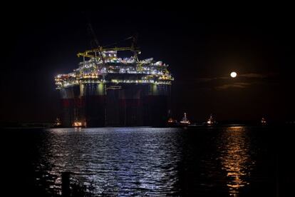 Una plataforma de Chevron en las costas de Texas en el Golfo de M&eacute;xico. 