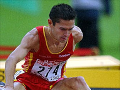 Antonio Jiménez, durante su carrera de clasificación para la final de hoy.