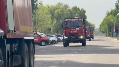 Interrumpida la línea de tren entre Ávila y Madrid por un incendio de nivel 2 que moviliza a la UME