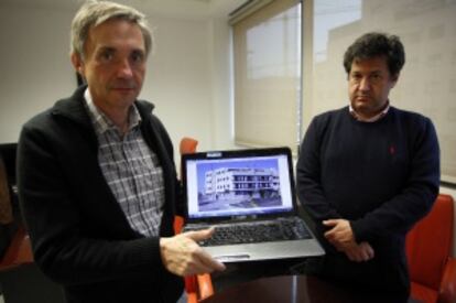 Antonio Gimeno, a la izquierda, junto al presidente de la fundación que ha creado, Carlos García.