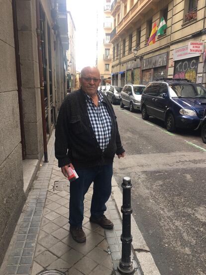 Francisco Sánchez, de 75 años, en Lavapiés.