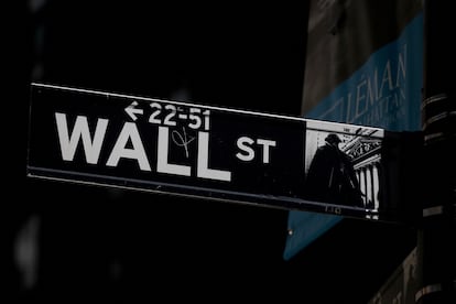 Cartel de Wall Street, en Nueva York.