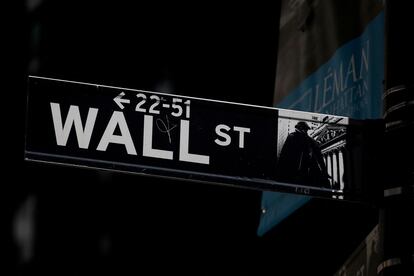 Cartel de Wall Street, en Nueva York.