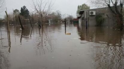 El municipio de Campana, completamente inundado. La foto la ha tomado un vecino de la localidad.