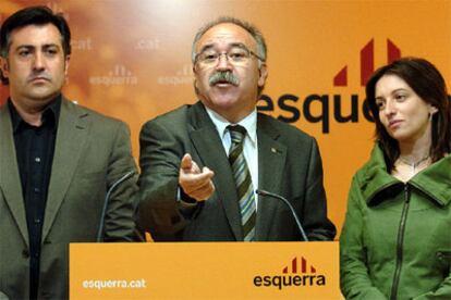 Josep Lluís Carod-Rovira anuncia la postura de ERC.