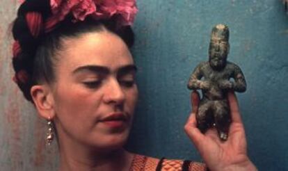 Una fotografía de la artista mexicana Frida Kahlo.