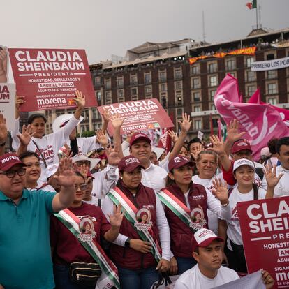 Closing of the campaign of Claudia Sheinbaum, candidate for the Presidency of Mexico, in the main square of Mexico City, on May 29, 2024.