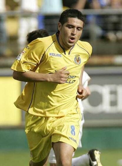 Riquelme, en un partido con el Villarreal.