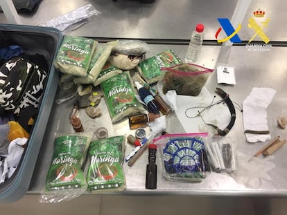 37 kilos de ayahuasca interceptados en el aeropuerto de Barajas.