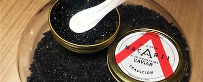 Una lata del caviar Tradición de Nacarii.