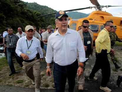 Iván Duque, la semana pasada en el departamento de Antioquia. 