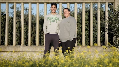 Alicia y Diogo Rodríguez, en Algeciras.