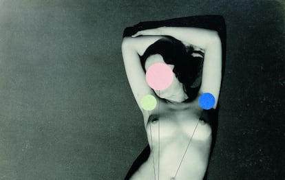 En la p&aacute;gina anterior, &#039;Ayer&#039; (1930), del tr&iacute;ptico de Man Ray &#039;Ayer, Ma&ntilde;ana, Hoy&#039;. Un posible homenaje en femenino a las medidas perfectas del &#039;Hombre de Vitruvio&#039;, de Leonardo da Vinci. 