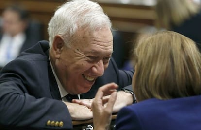 José Manuel García-Margallo en el Congreso, este miércoles.