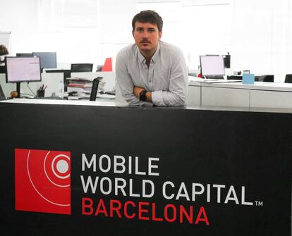 Pep G&oacute;mez en la oficina de MWC Barcelona.