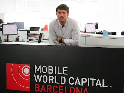 Pep G&oacute;mez en la oficina de MWC Barcelona.