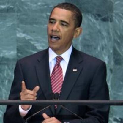 El presidente de EE UU Barack Obama en la Asamblea de la ONU