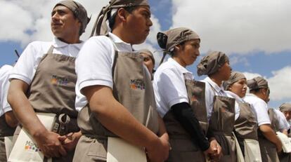 Alumnos de Manq'a, las nuevas escuelas de cocina de Claus Meyer.