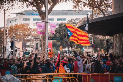 Street protests in Barcelona in 2019.