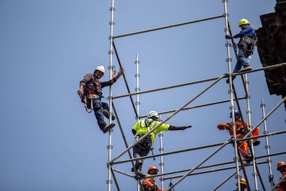 Trabajadores en Ciudad de México.