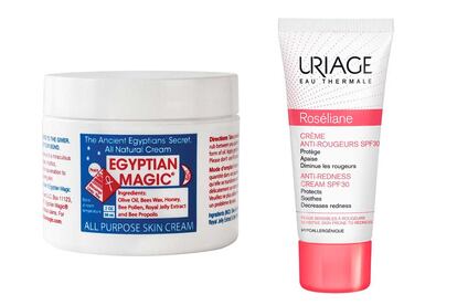 La crema Egyptian Magic y la línea Roséliane de Uriage tienen efectos inmediatos.