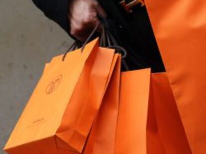 Imagen de bolsas de Herm&egrave;s.