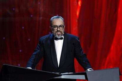 Álex de la Iglesia, durante su discurso como director de la Academia de Cine en la gala de los Goya.