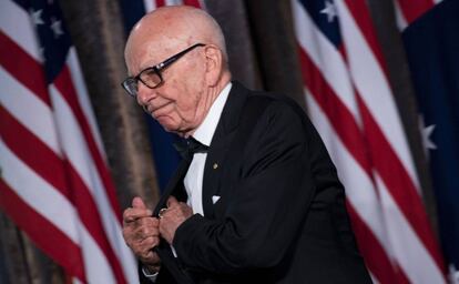 Rupert Murdoch, durante un acto conmemorativo de la II Guerra Mundial, en mayo en Nueva York.