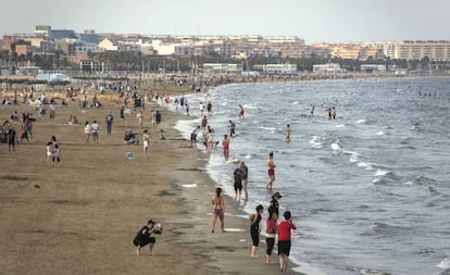 Una de las playas de Valencia.