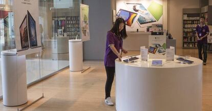 Una tienda de Apple en Pekín, la capital de China.