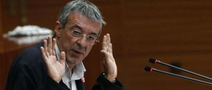El portavoz de IU, Gregorio Gordo, en el debate del estado de la región en septiembre pasado.